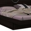 Homeroots 77 x 90 x 40 in. Modern Eastern King Wenge High Gloss Bed 343918